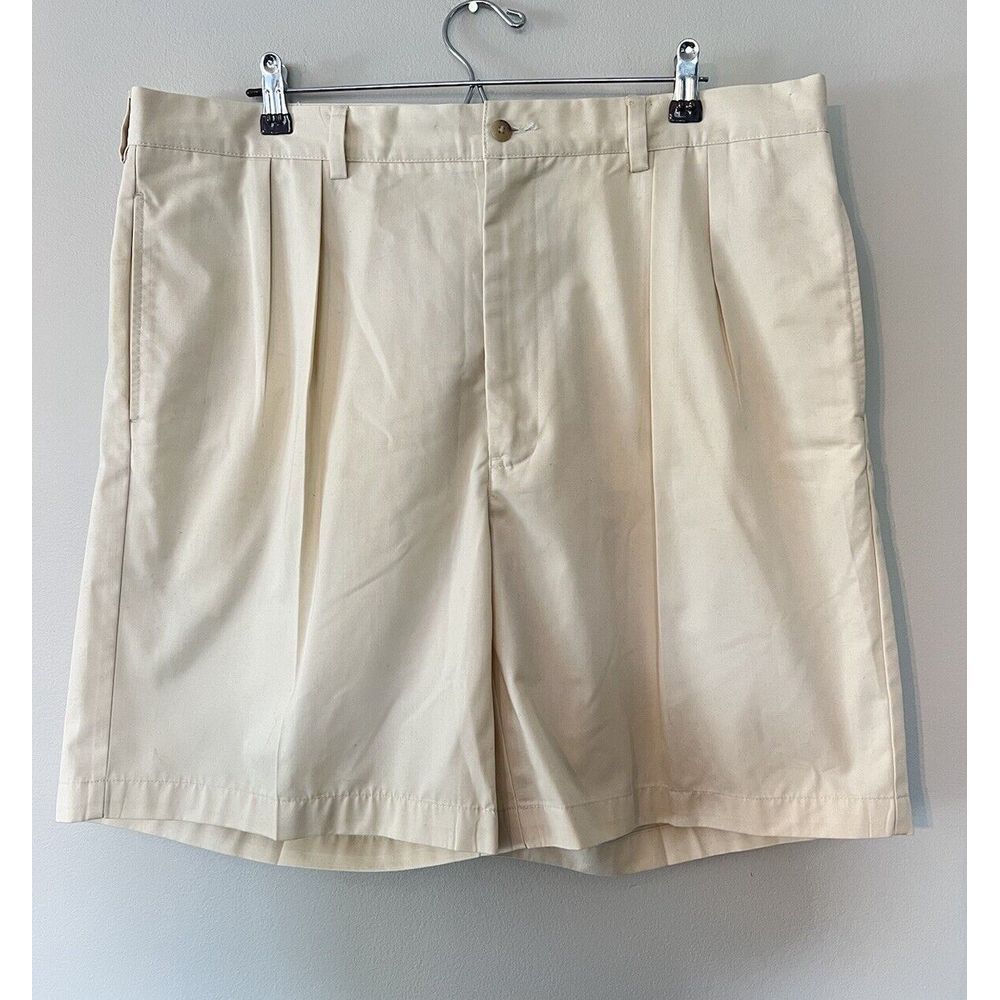 Polo Golf Ralph Lauren Khaki‎ Size 30 Pleated Dress Casual Chino Bermuda READ